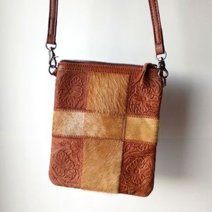 Western Cowhide Patch Purse Crossbody